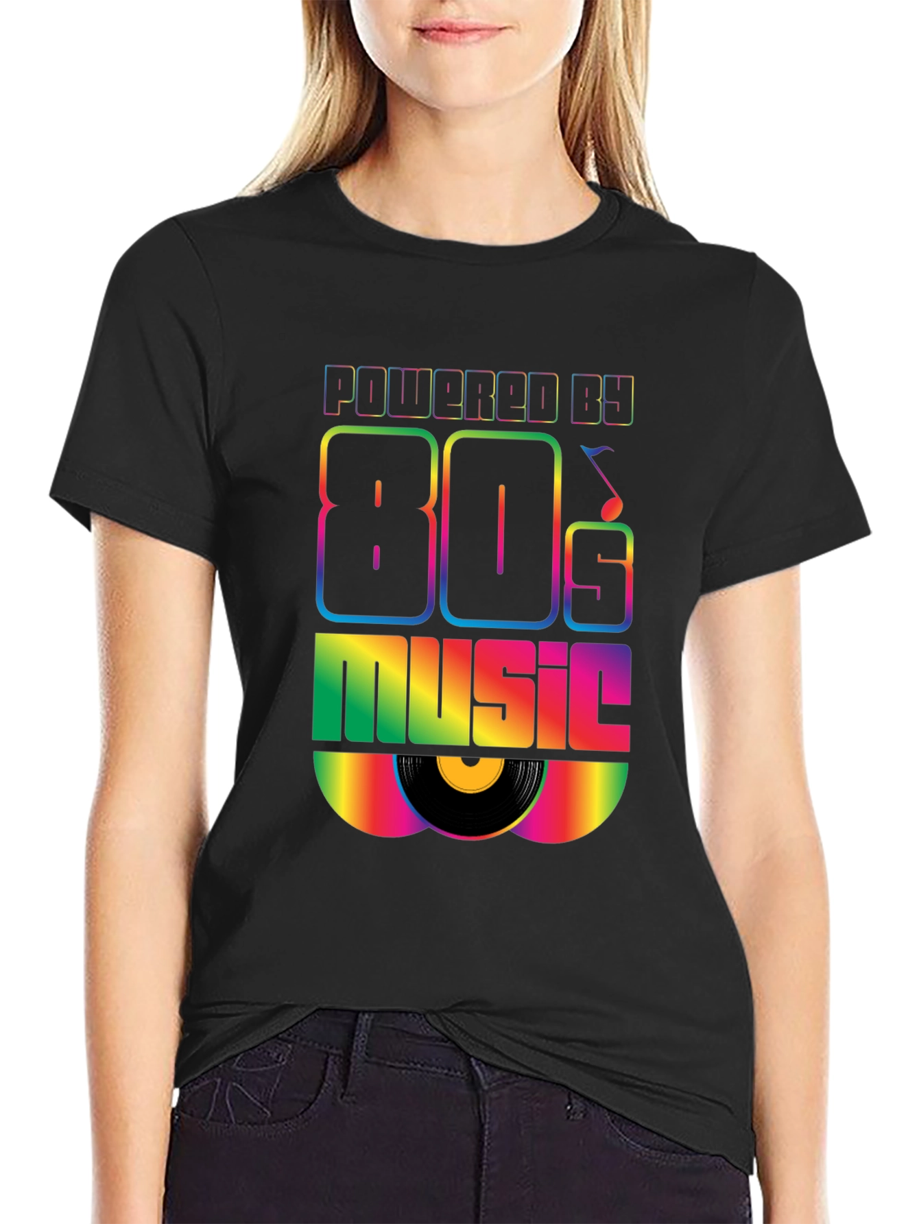 Powered by 80s Music Graphic T-Shirt