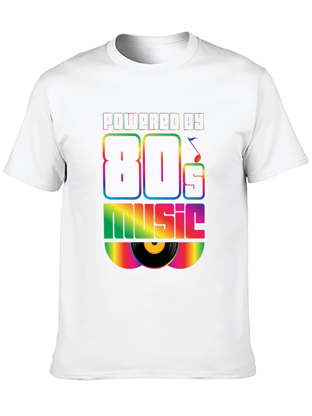 Powered by 80s Music Graphic T-Shirt