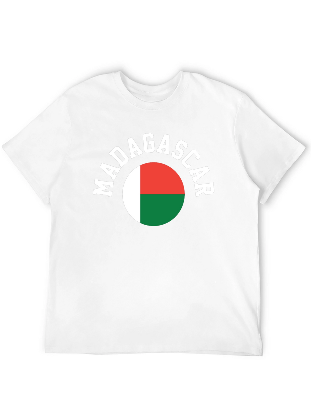 Madagascar Flag T-Shirt -  Mens Black Tee
