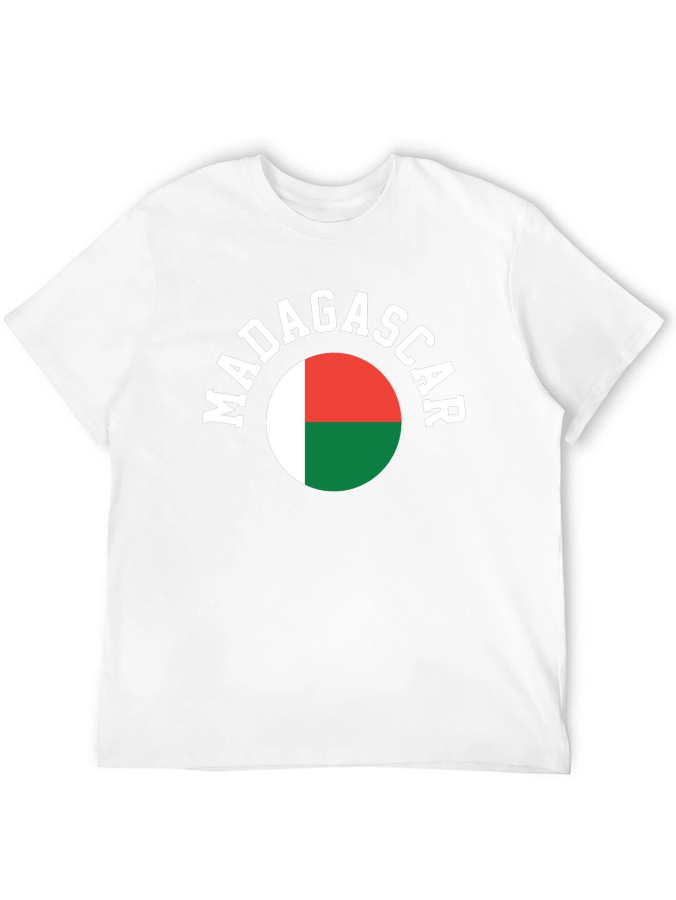 Madagascar Flag T-Shirt -  Mens Black Tee
