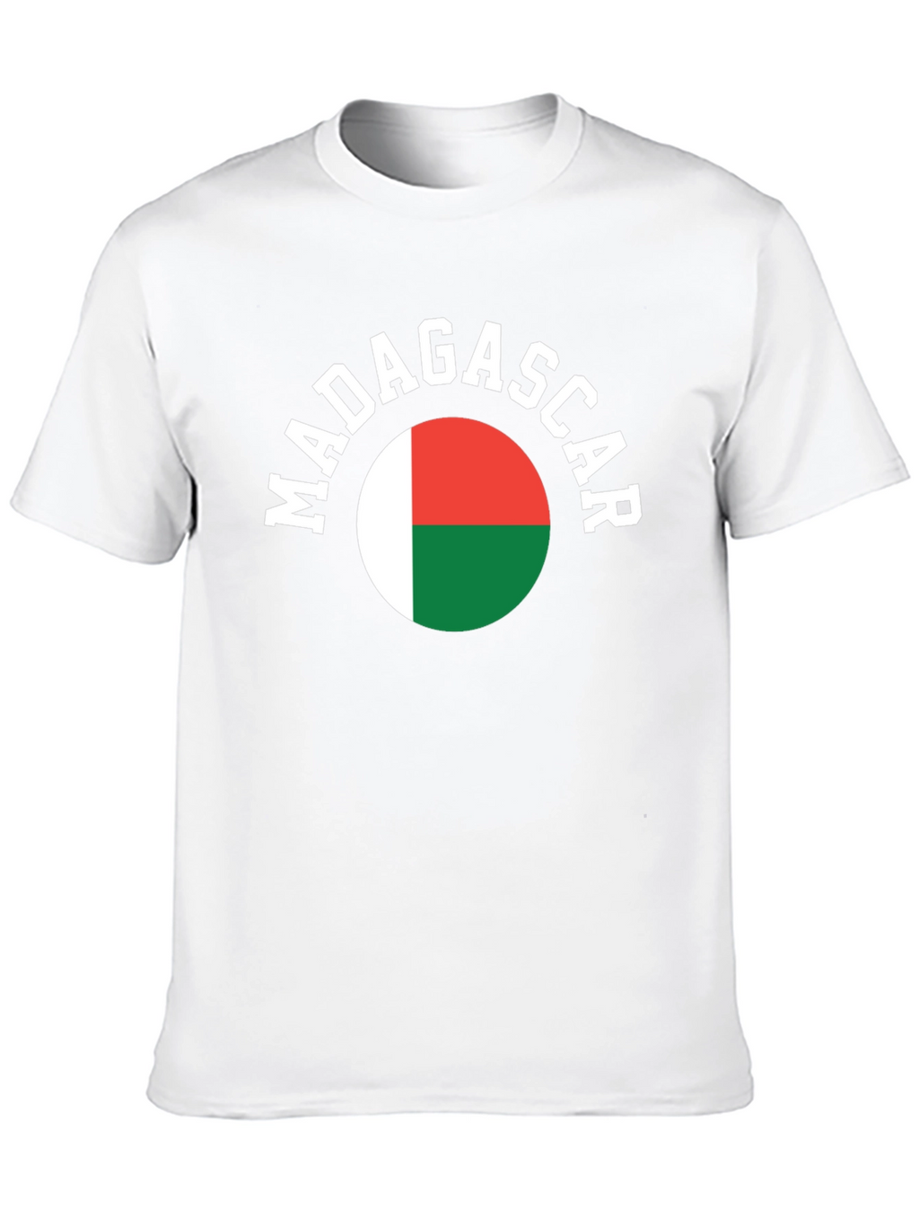 Madagascar Flag T-Shirt -  Mens Black Tee