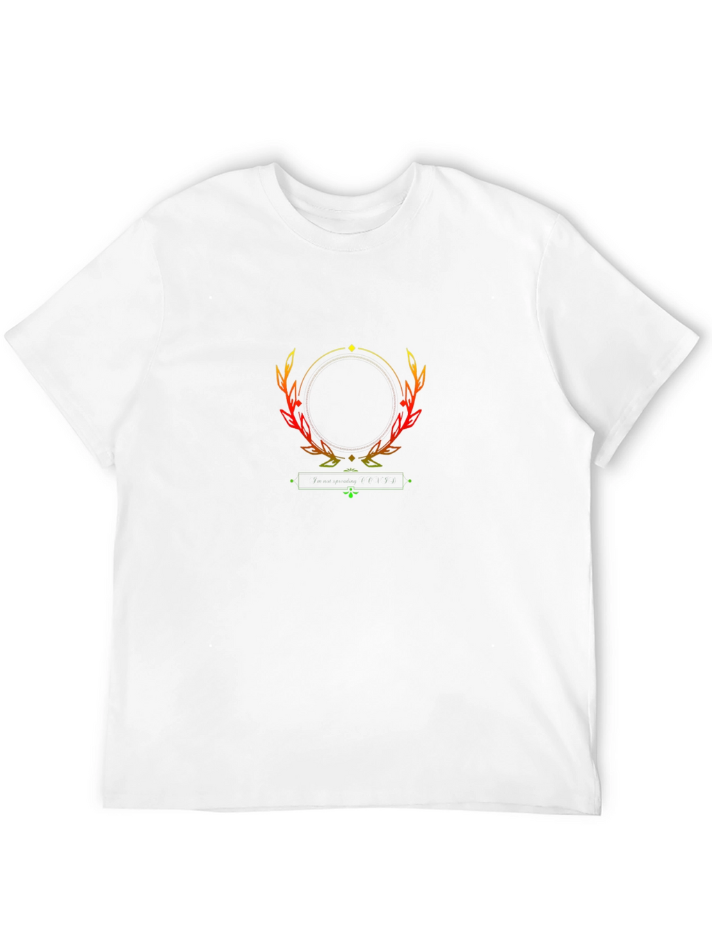 Stylish Black T-Shirt with Laurel Wreath Graphic