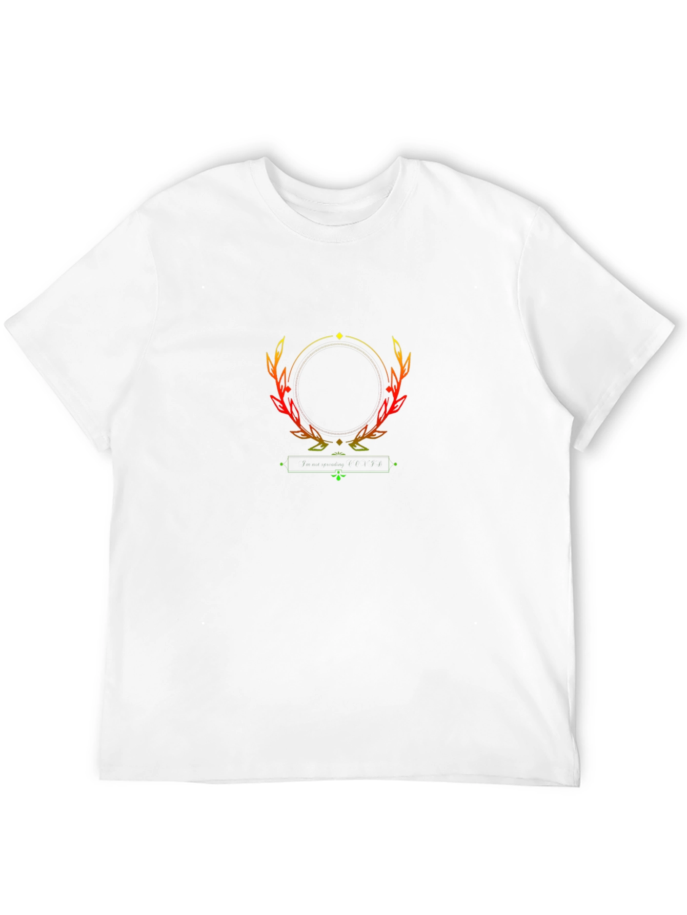 Stylish Black T-Shirt with Laurel Wreath Graphic