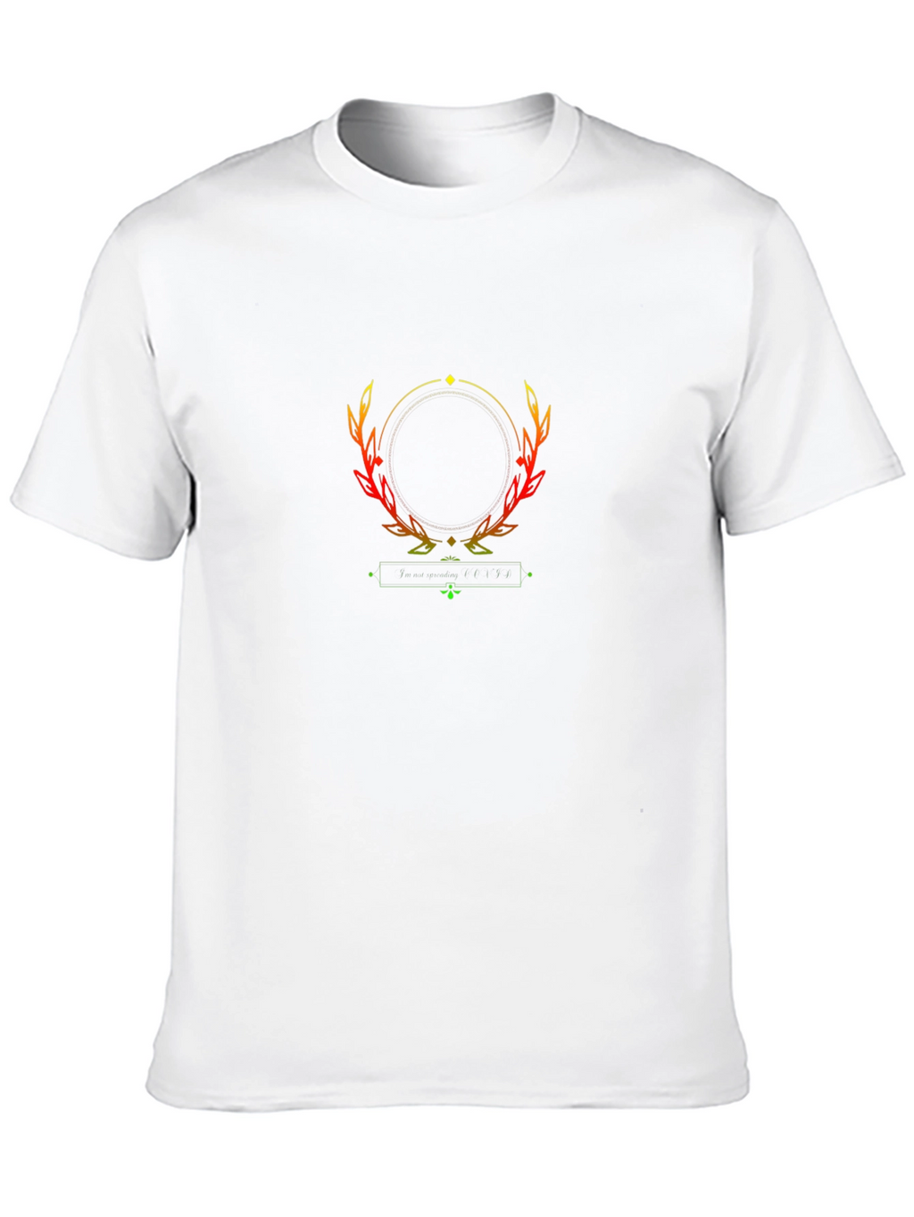 Stylish Black T-Shirt with Laurel Wreath Graphic