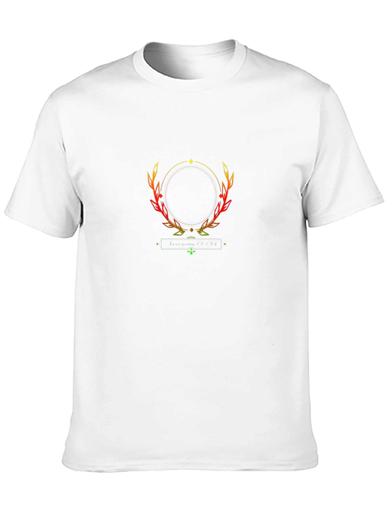 Stylish Black T-Shirt with Laurel Wreath Graphic