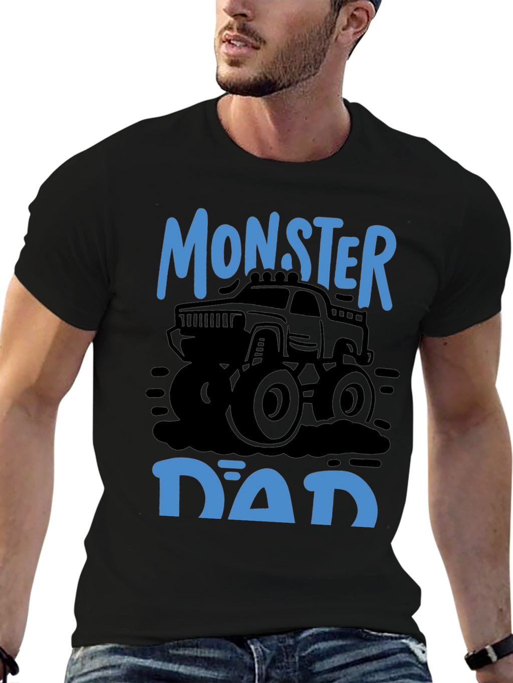 Monster Dad Graphic Tee - Truck Lover Fathers Day