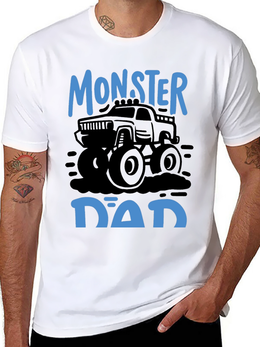 Monster Dad Graphic Tee - Truck Lover Fathers Day