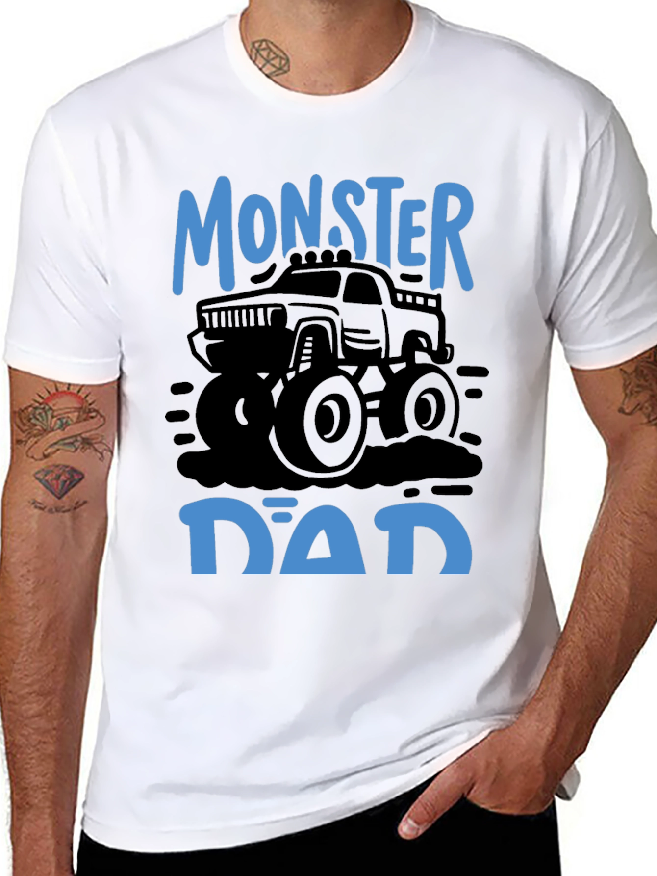 Monster Dad Graphic Tee - Truck Lover Fathers Day