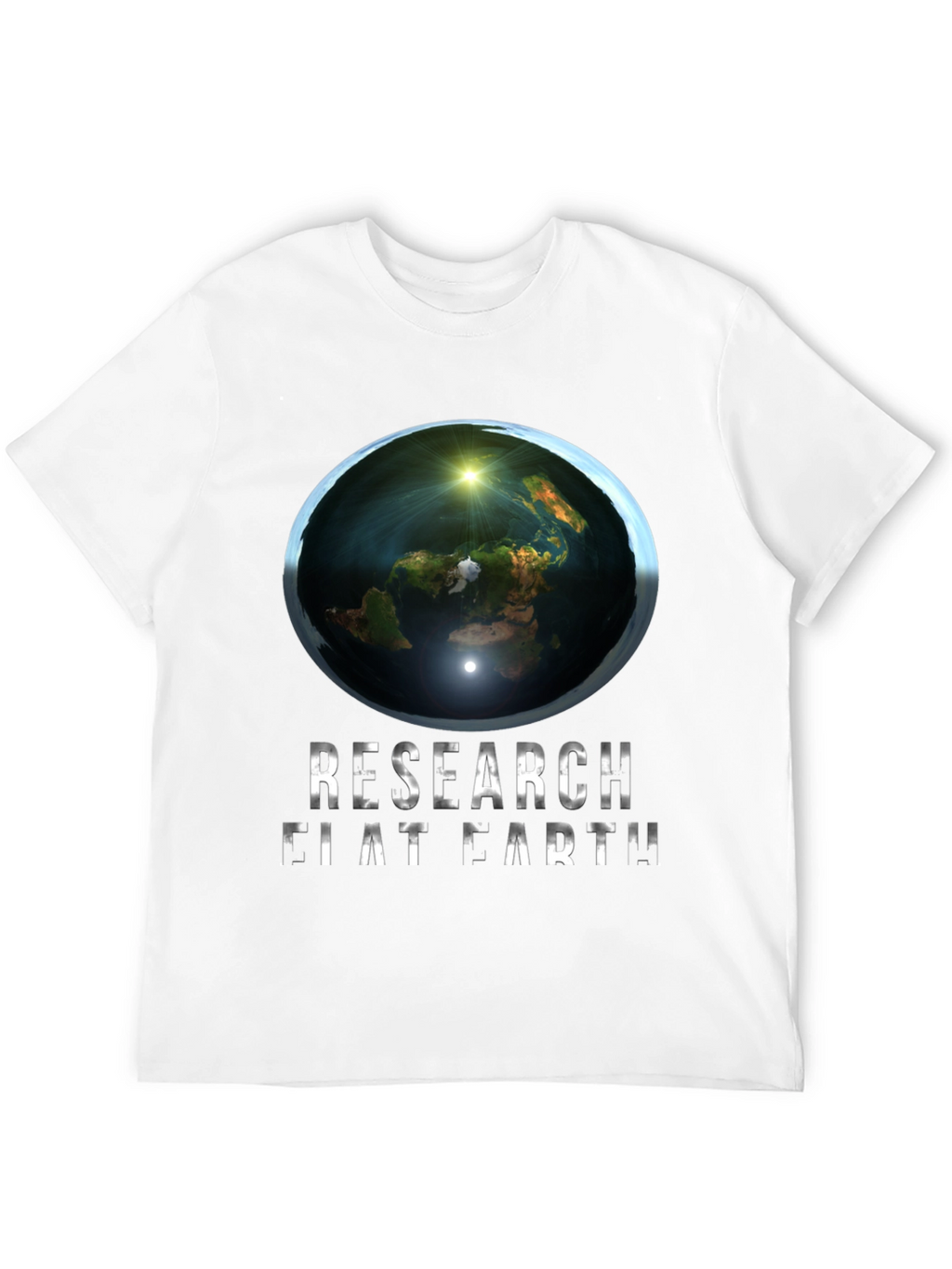 Research Flat Earth Graphic Tee - Conspiracy Humor