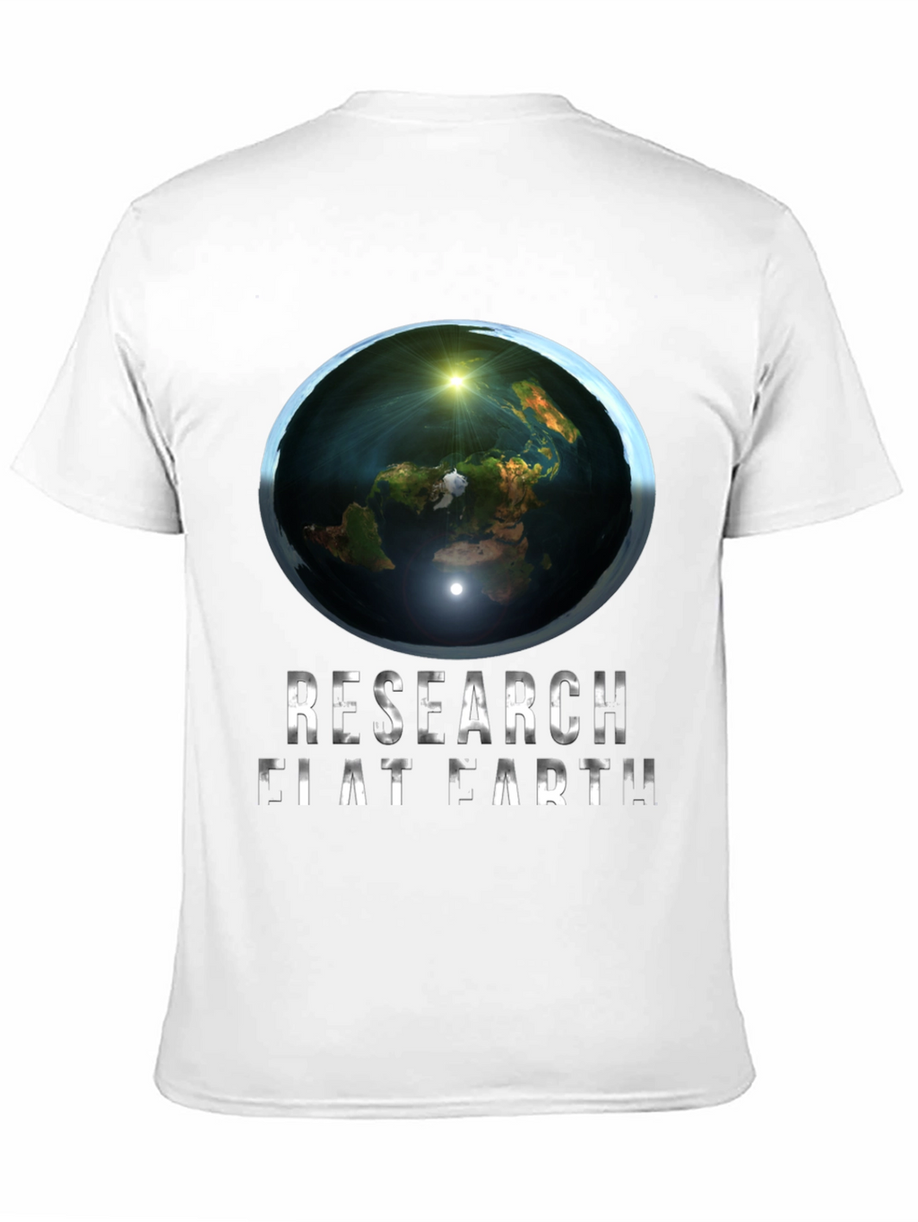 Research Flat Earth Graphic Tee - Conspiracy Humor