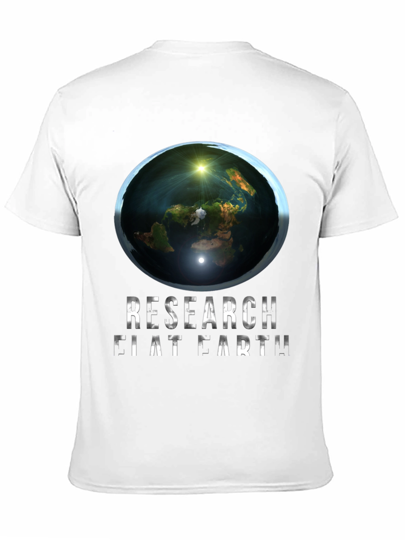 Research Flat Earth Graphic Tee - Conspiracy Humor