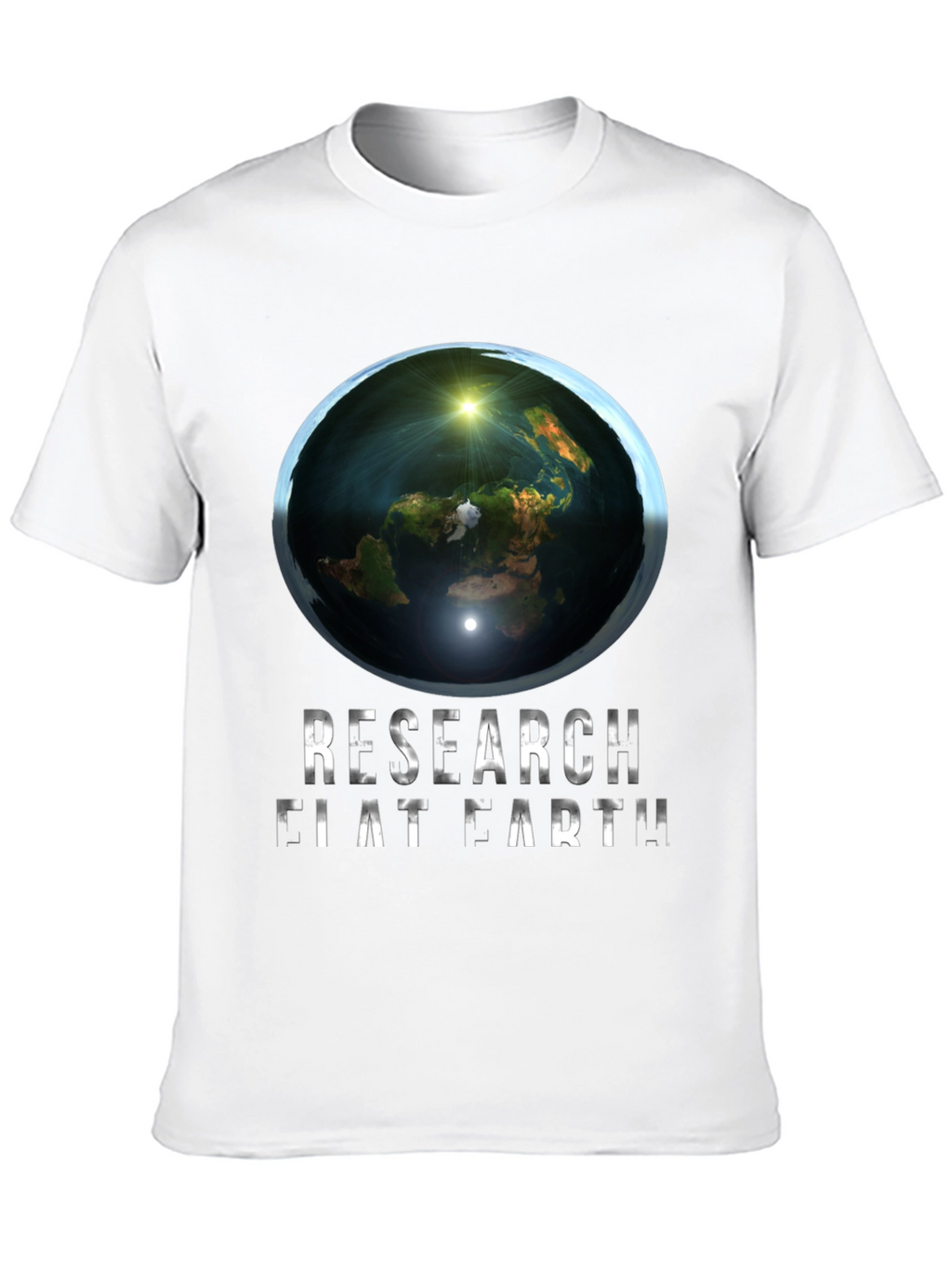 Research Flat Earth Graphic Tee - Conspiracy Humor