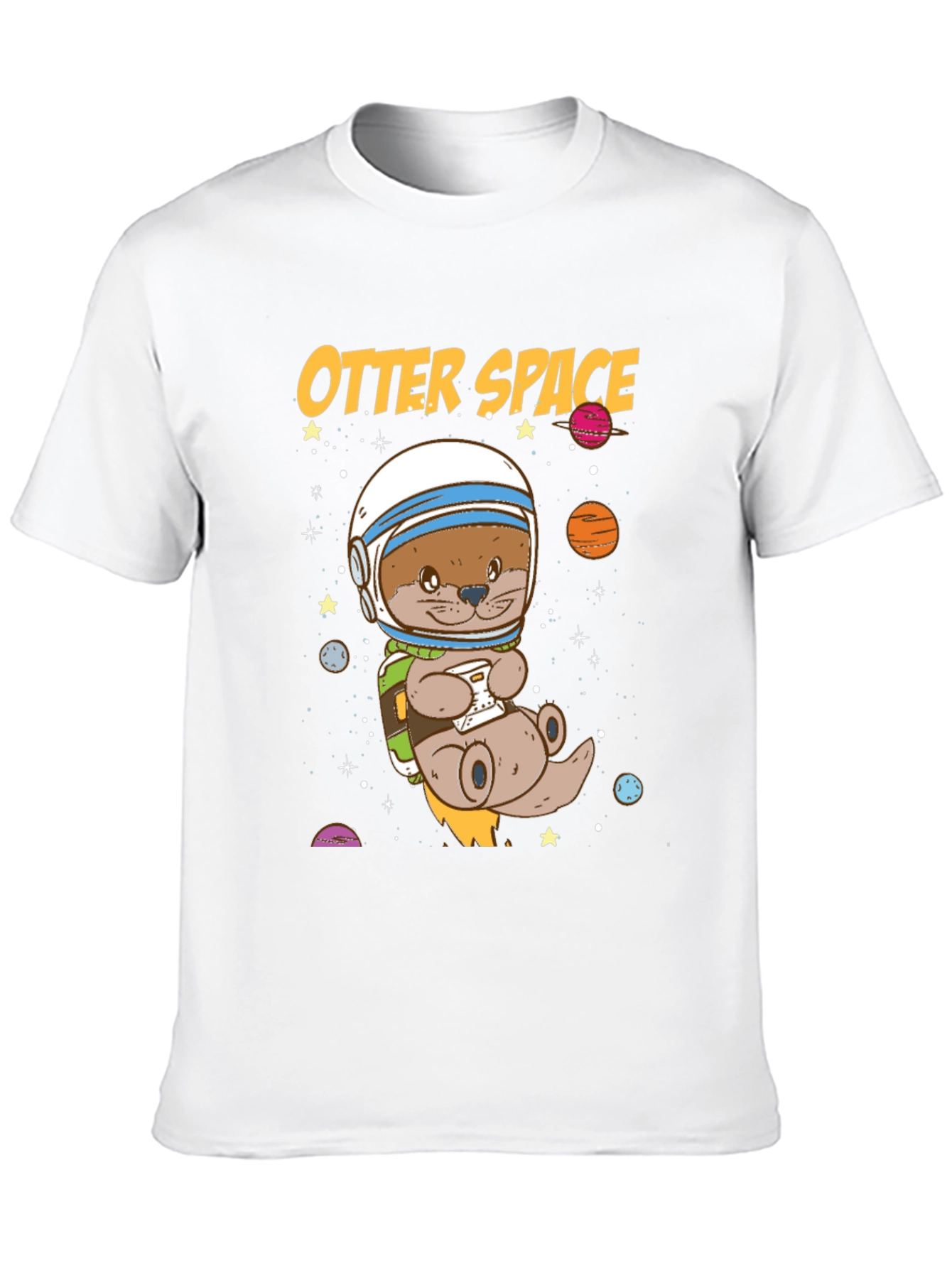 Otter Space Graphic T-Shirt - Astronaut Animal Tee