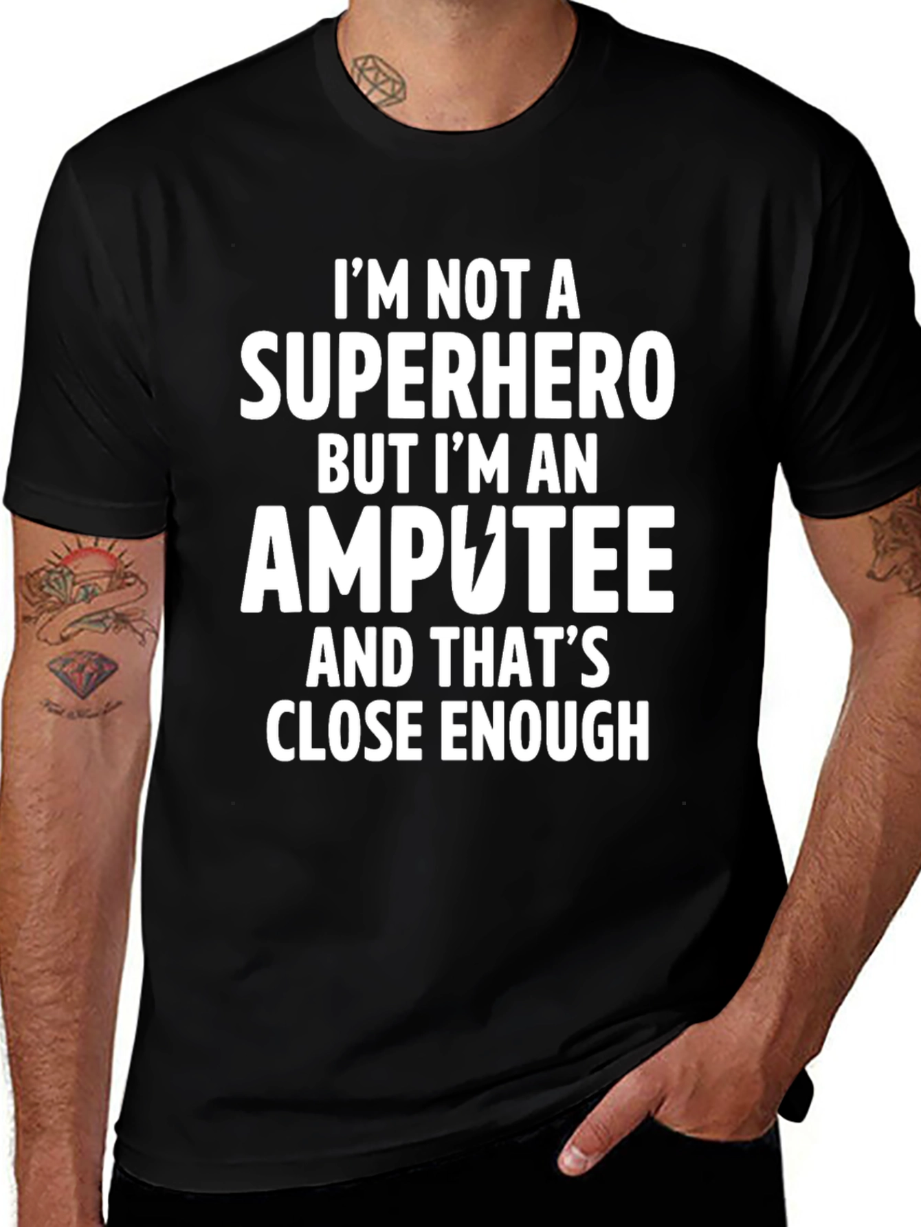 Amputee Superhero Graphic T-Shirt