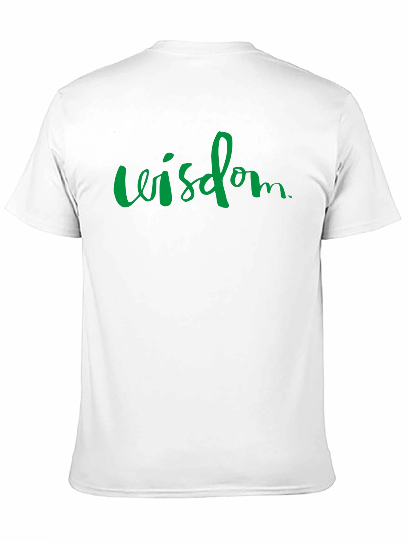 Wisdom Green Text Black T-Shirt