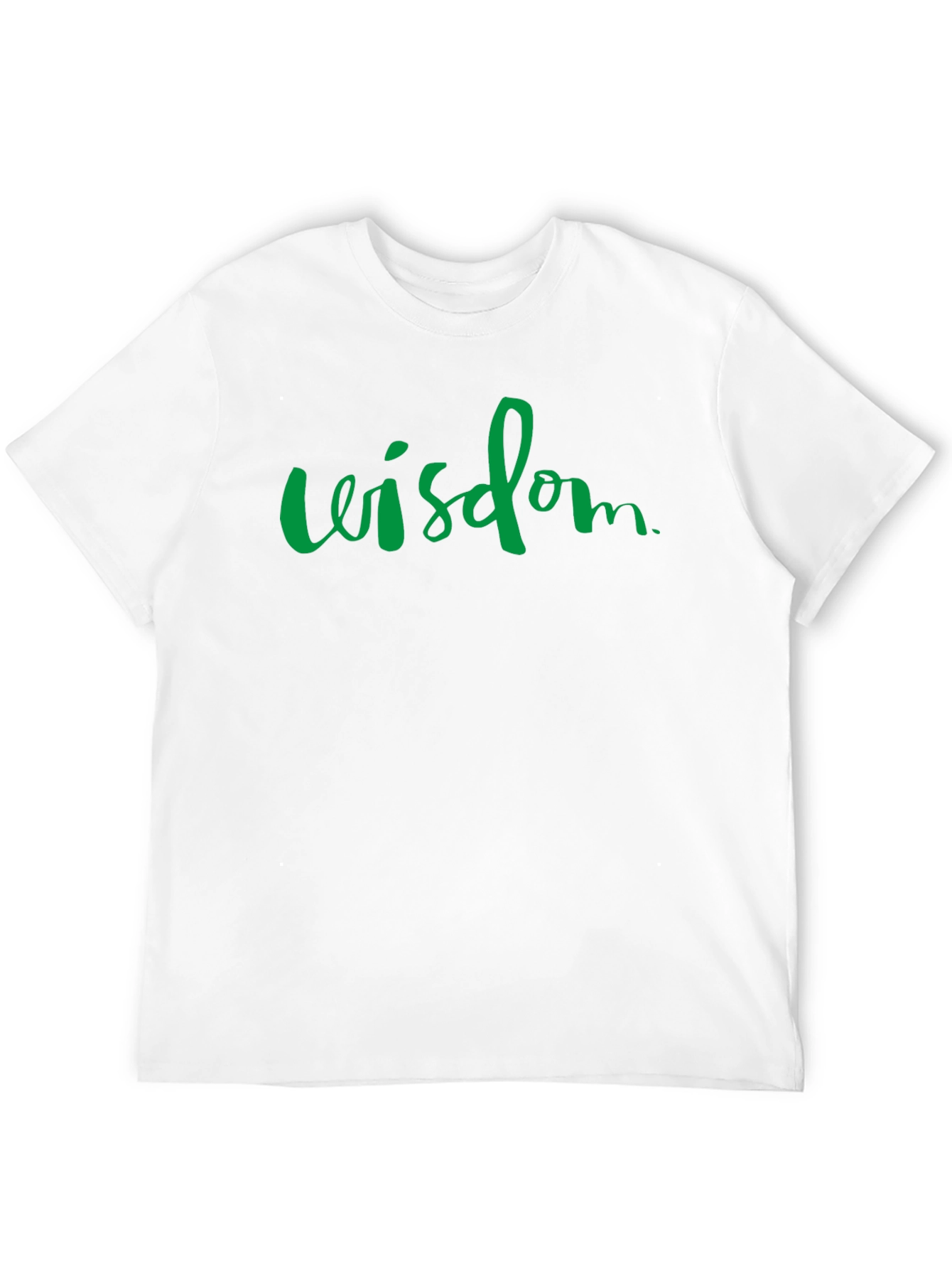 Wisdom Green Text Black T-Shirt