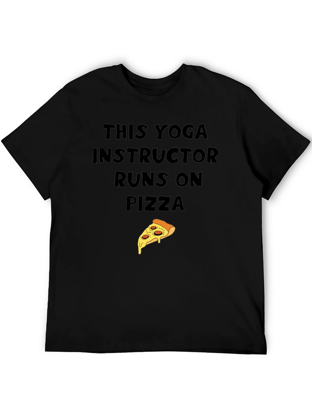 Yoga Instructor Pizza Graphic T-Shirt