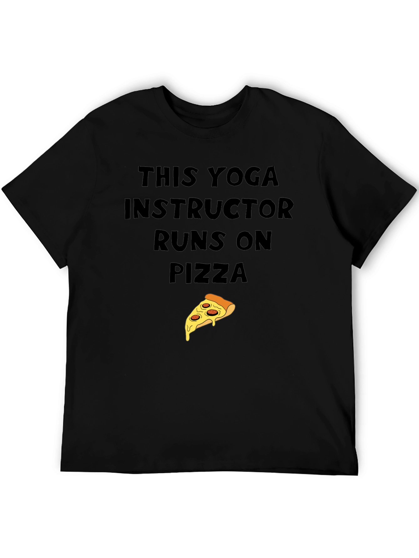 Yoga Instructor Pizza Graphic T-Shirt
