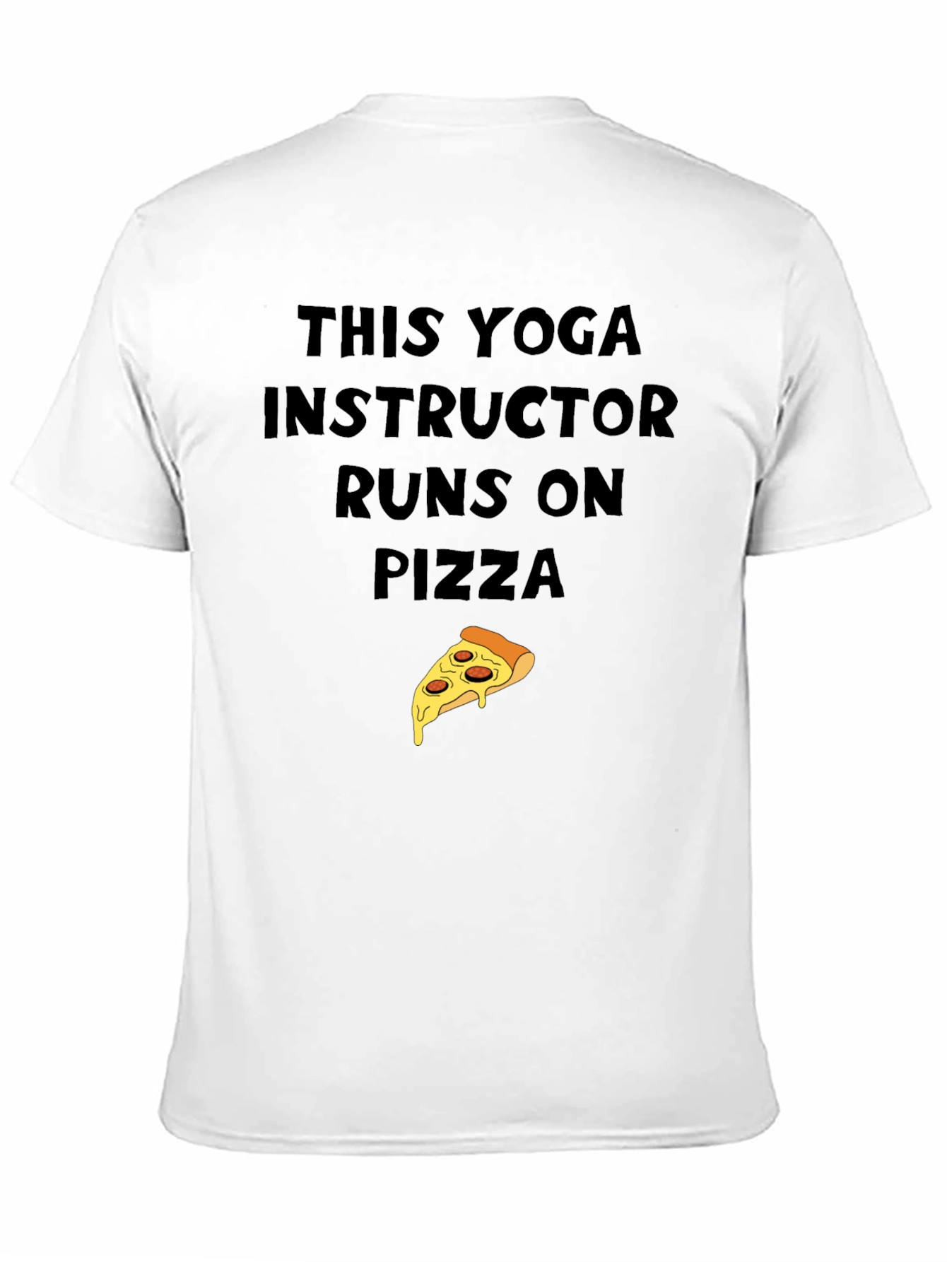 Yoga Instructor Pizza Graphic T-Shirt