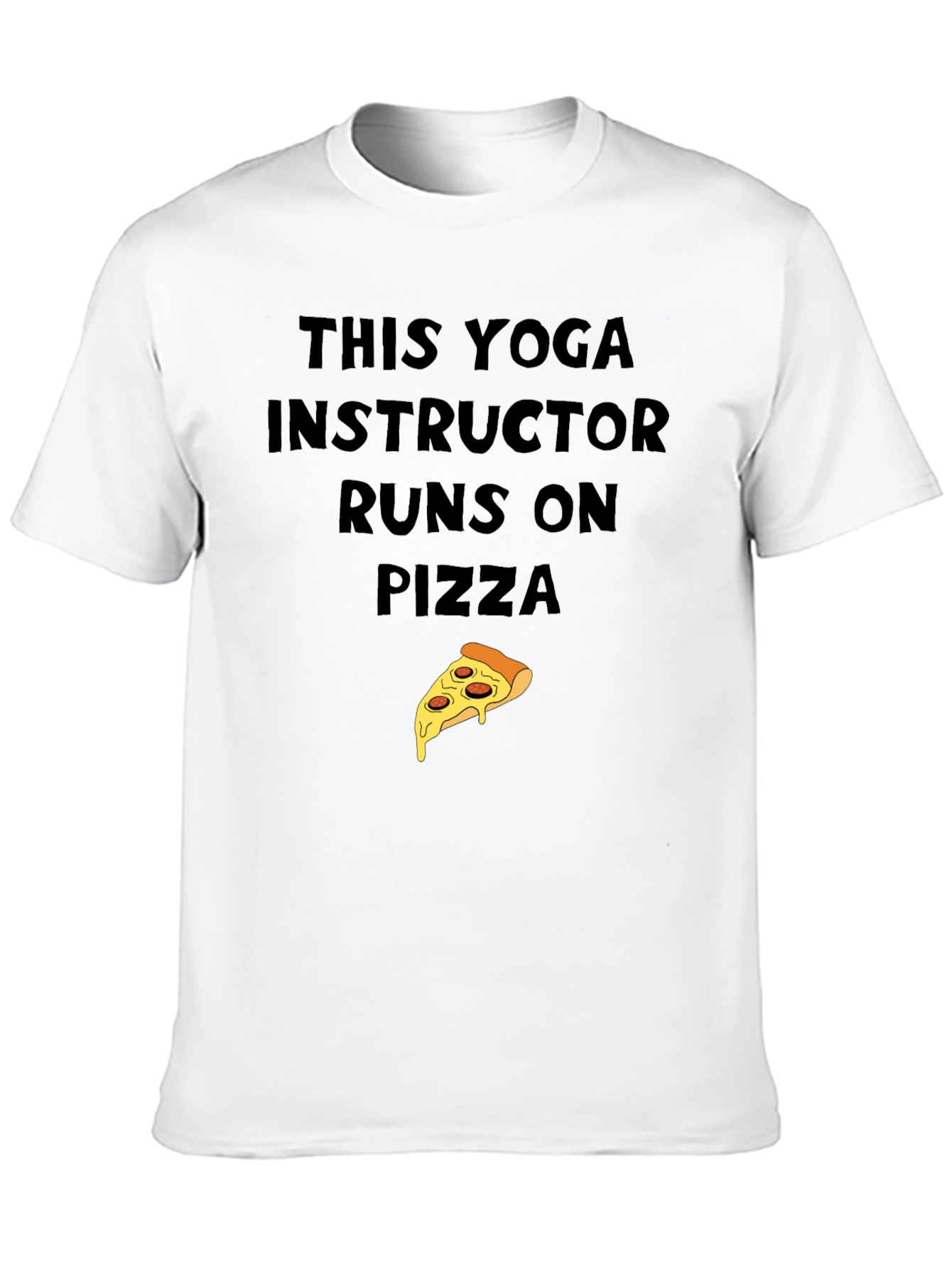 Yoga Instructor Pizza Graphic T-Shirt