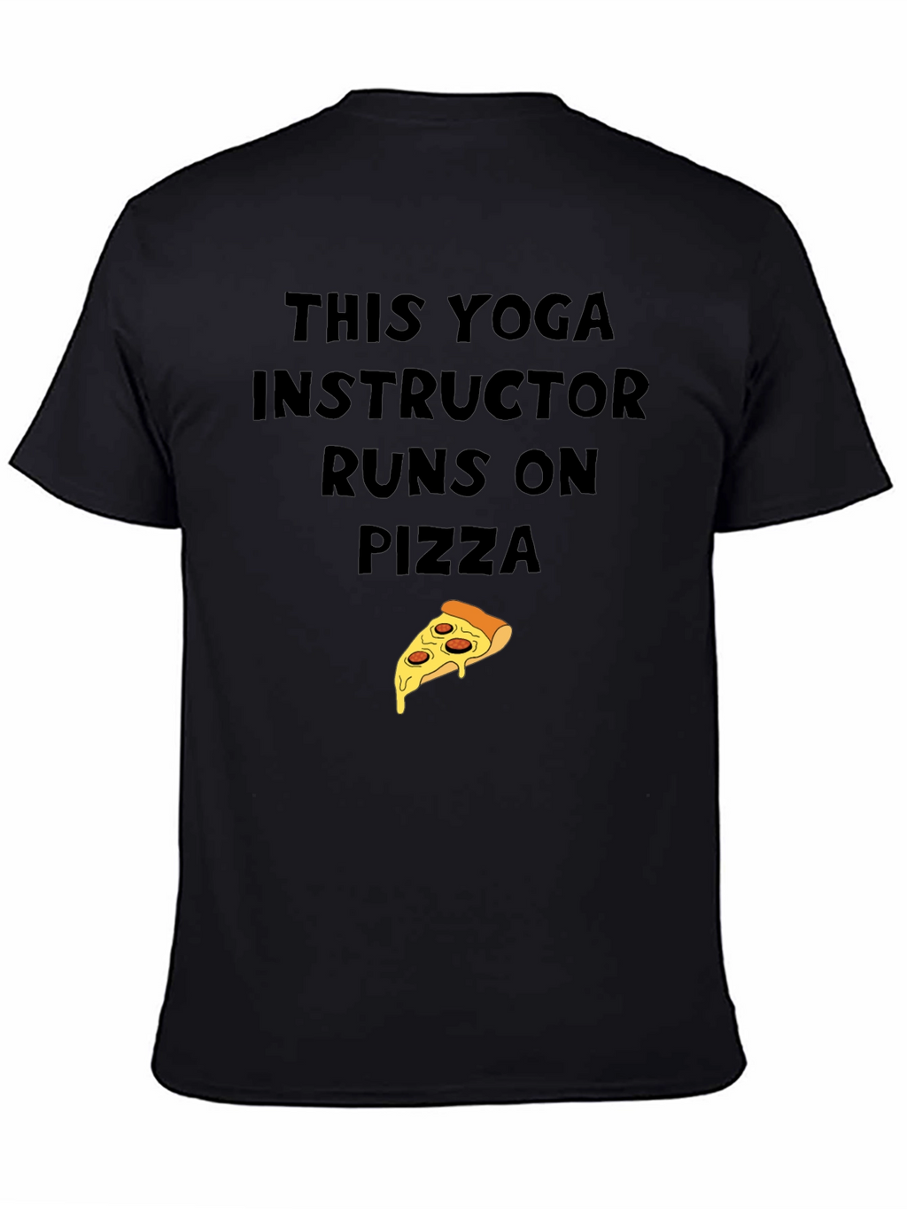 Yoga Instructor Pizza Graphic T-Shirt