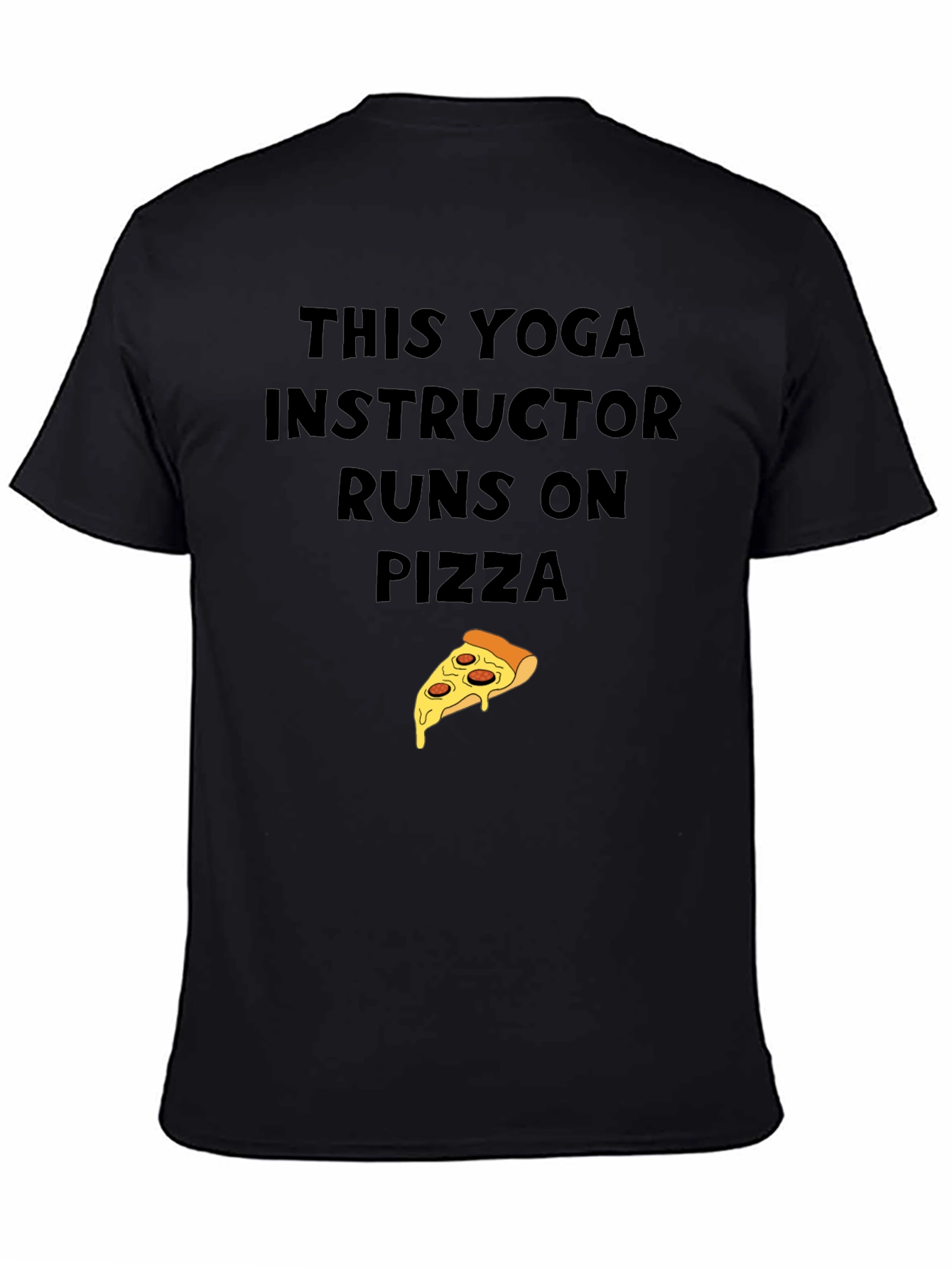 Yoga Instructor Pizza Graphic T-Shirt