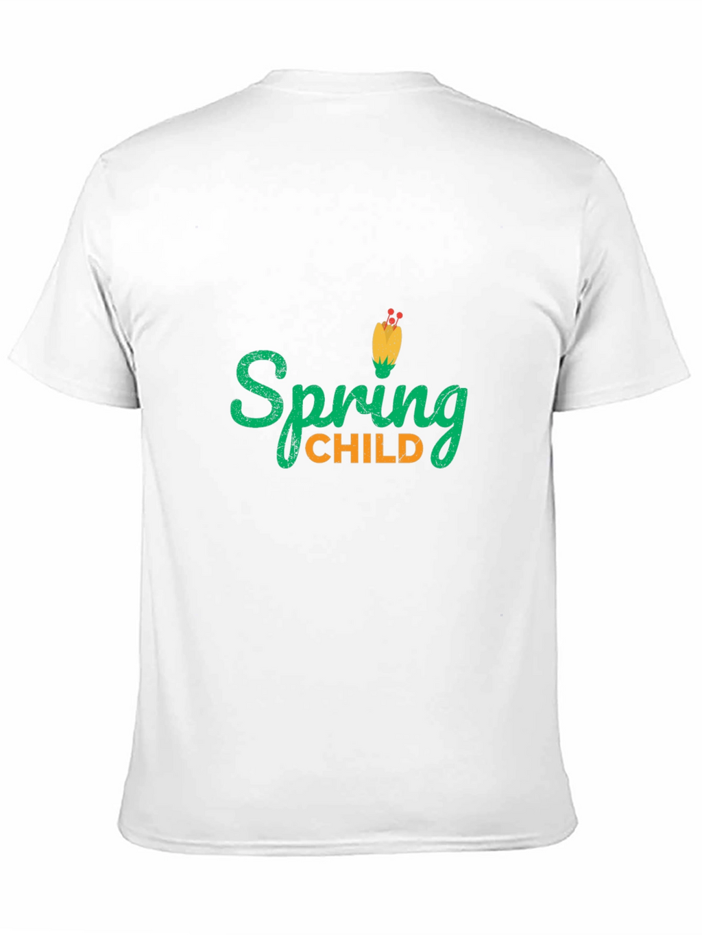 Spring Child Graphic T-Shirt - Black Cotton Tee
