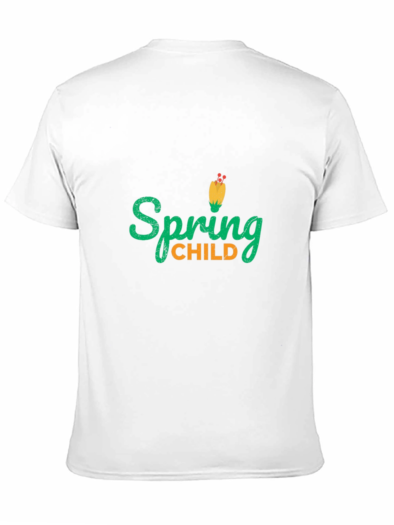 Spring Child Graphic T-Shirt - Black Cotton Tee