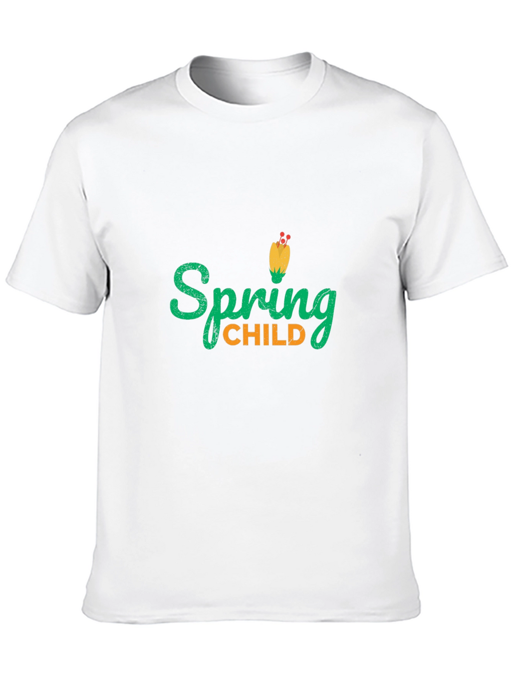 Spring Child Graphic T-Shirt - Black Cotton Tee
