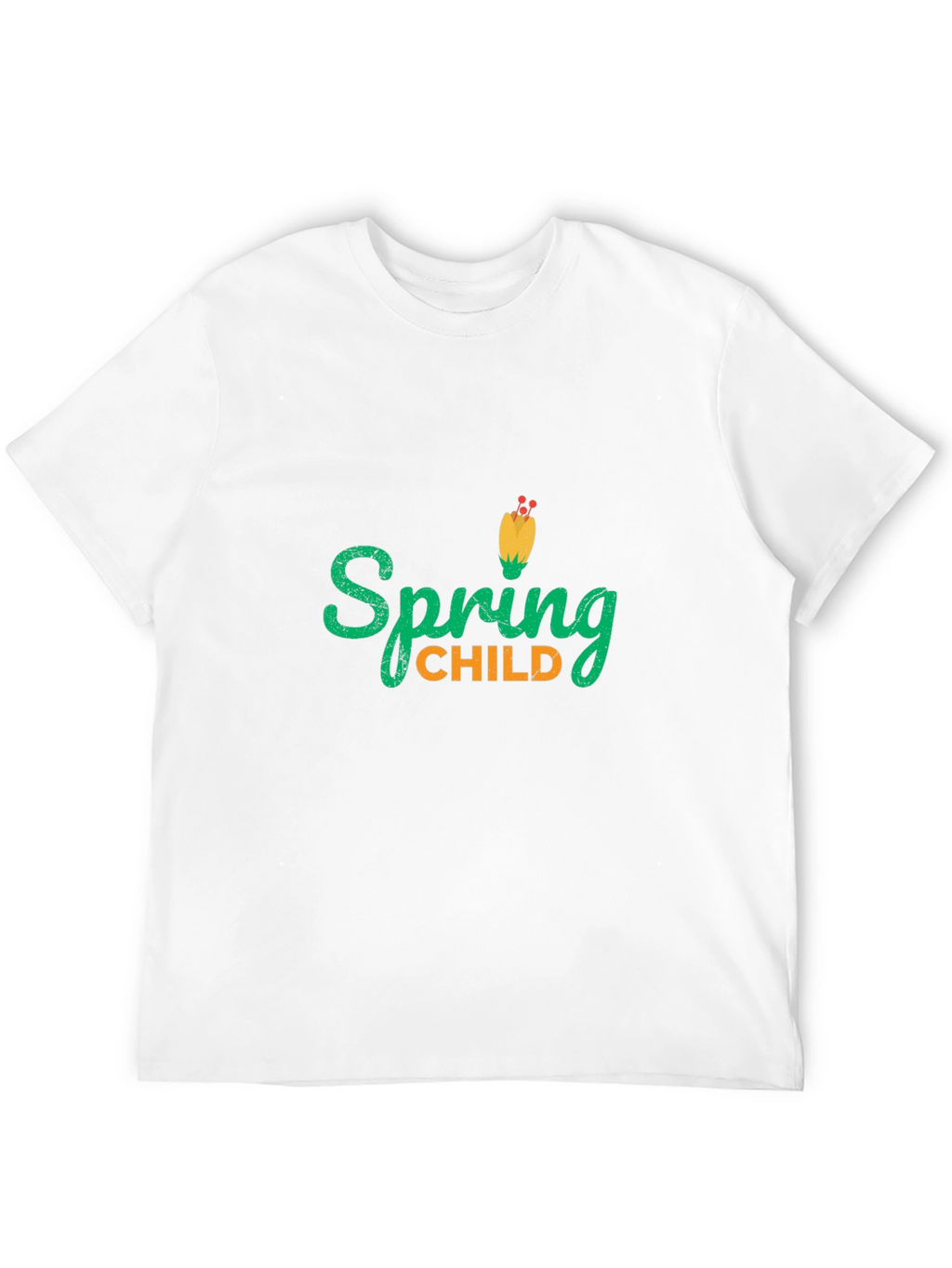 Spring Child Graphic T-Shirt - Black Cotton Tee