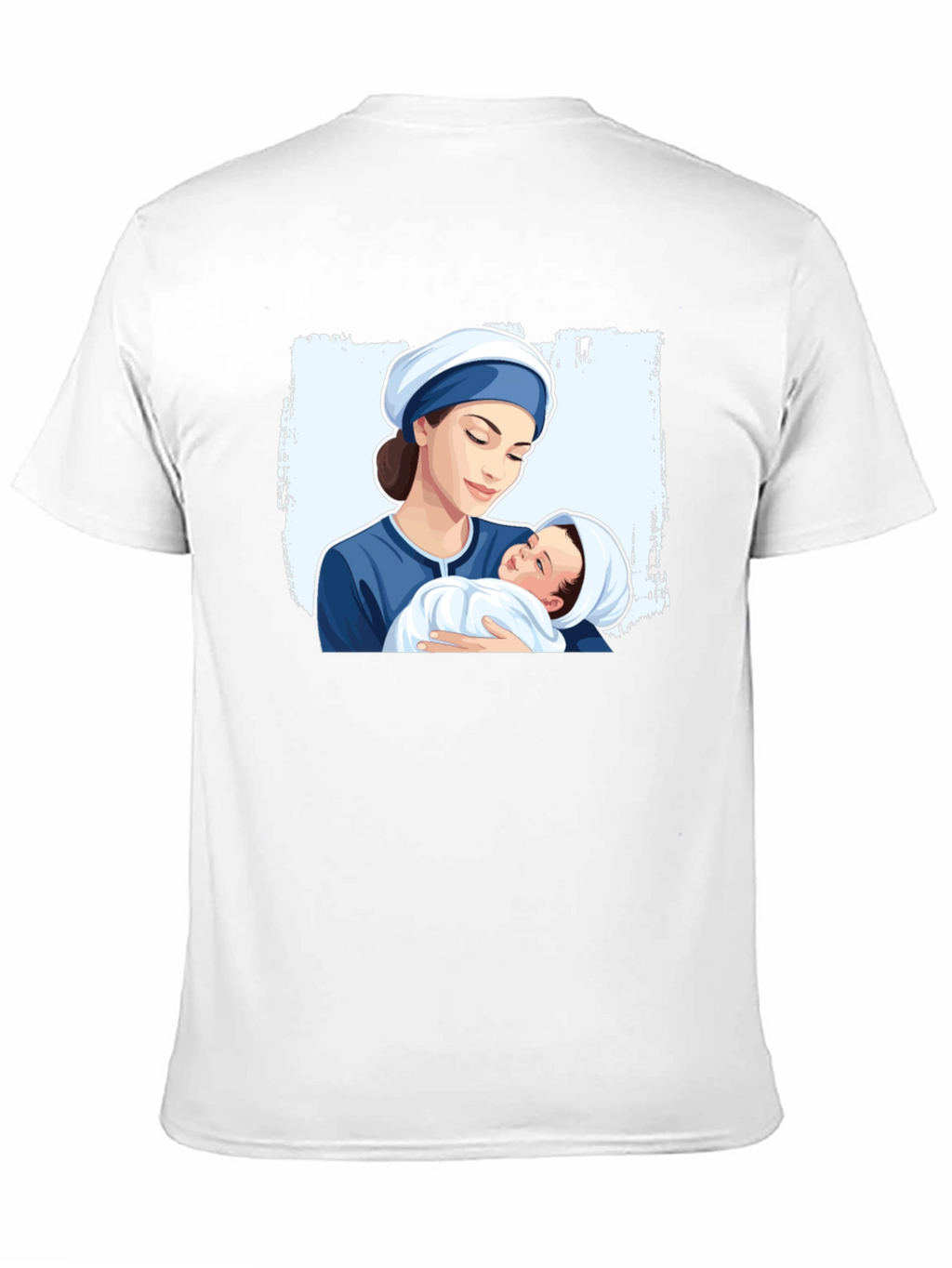 Mother and Baby Graphic Tee - Black Cotton T-Shirt