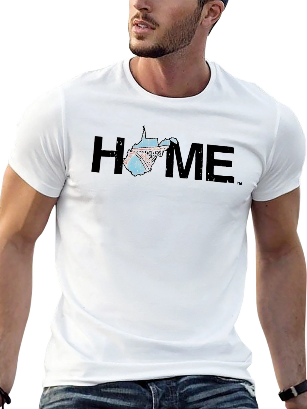 West Virginia State Pride Home Graphic Tee