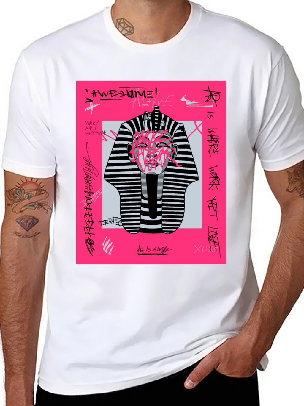 Abstract Graphic Print Tee