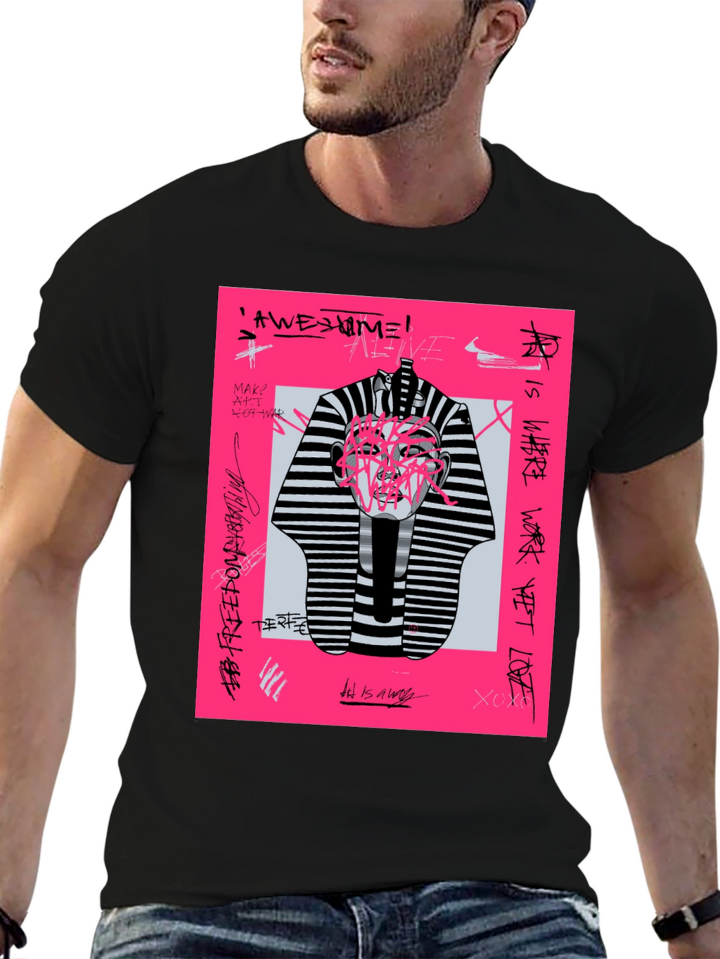 Abstract Graphic Print Tee