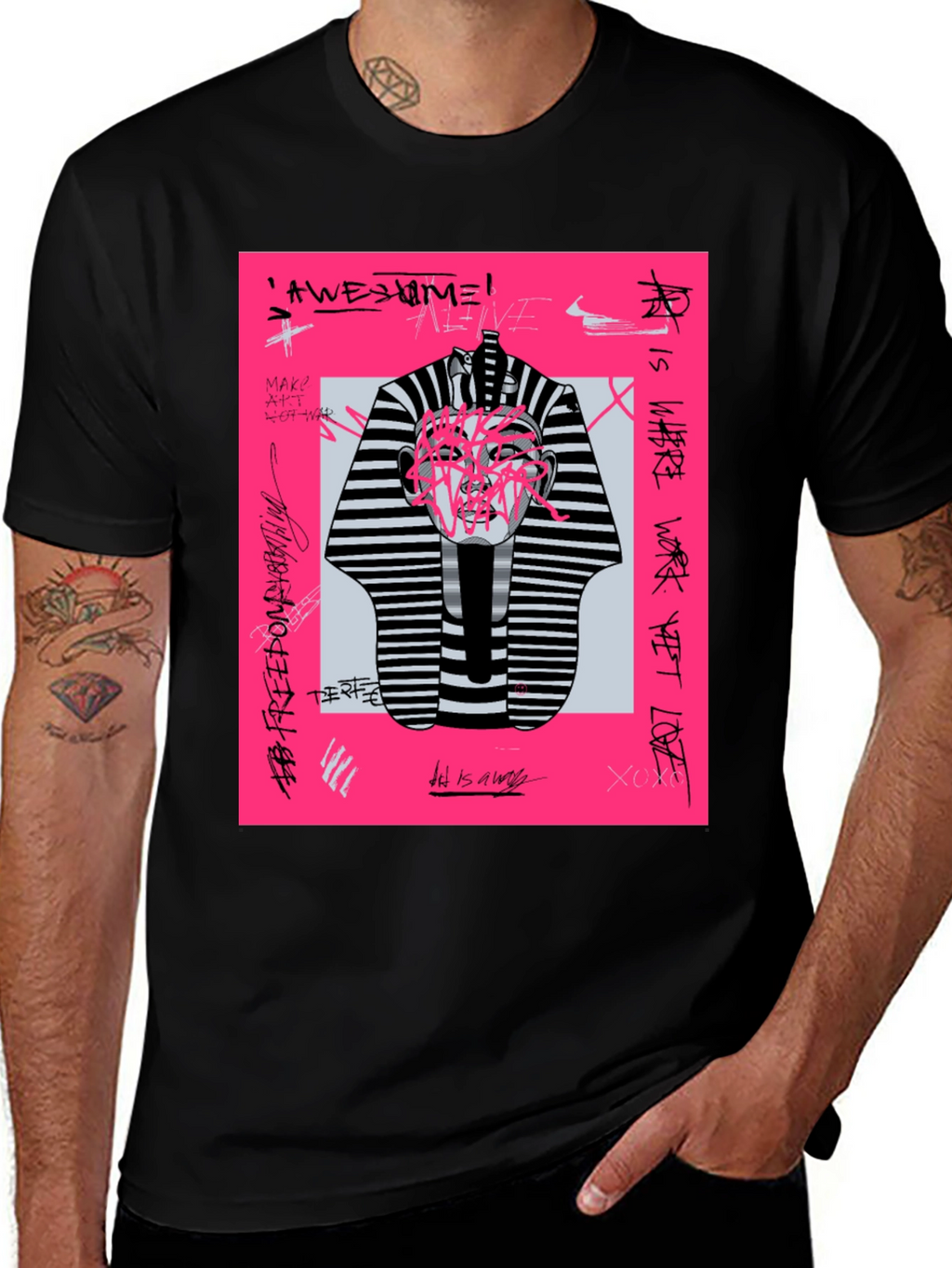 Abstract Graphic Print Tee
