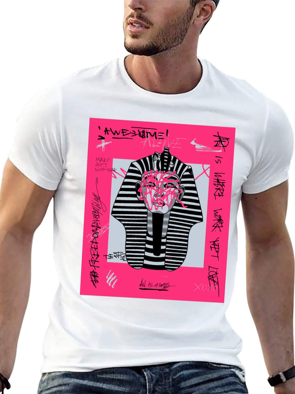 Abstract Graphic Print Tee