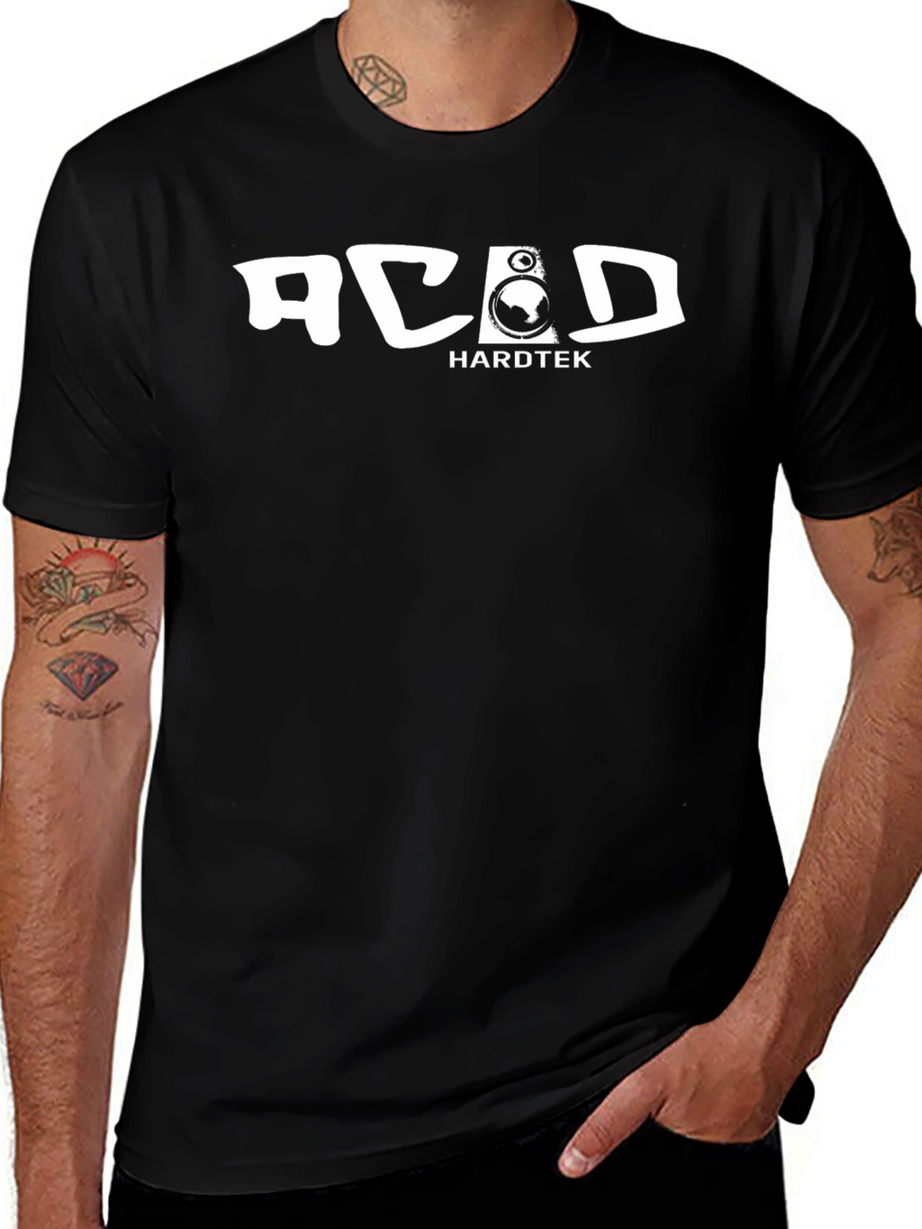 Acid Hardtek Black Graphic Tee