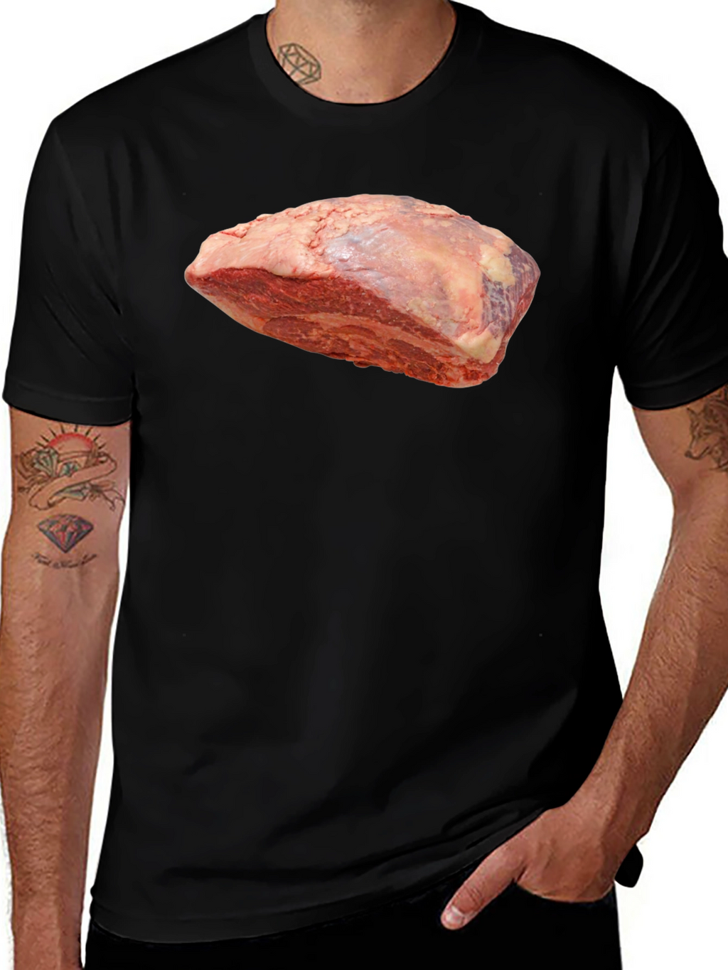 Meat Lovers Black T-Shirt - Novelty Tee
