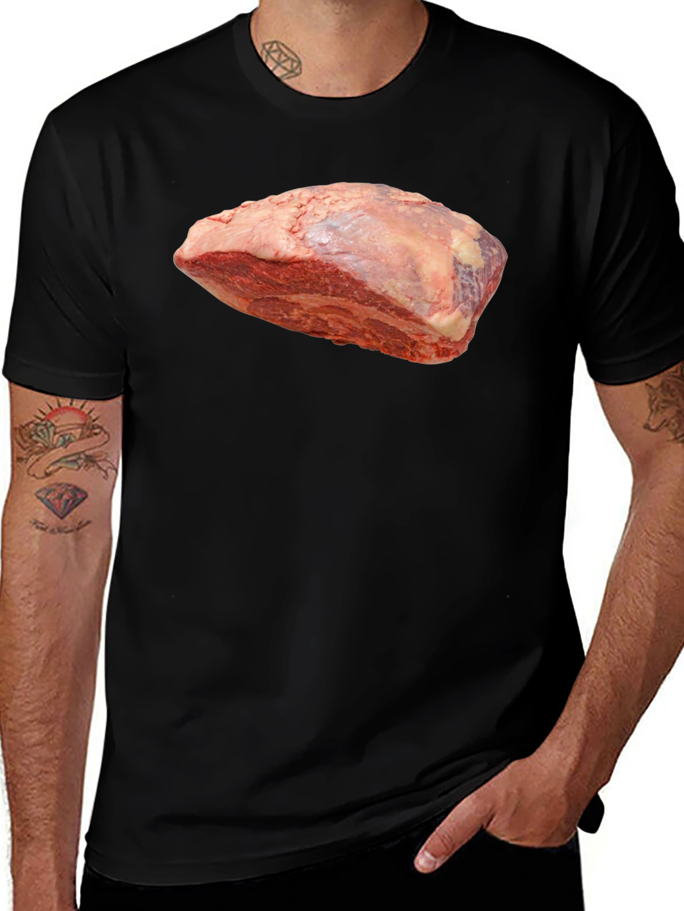 Meat Lovers Black T-Shirt - Novelty Tee