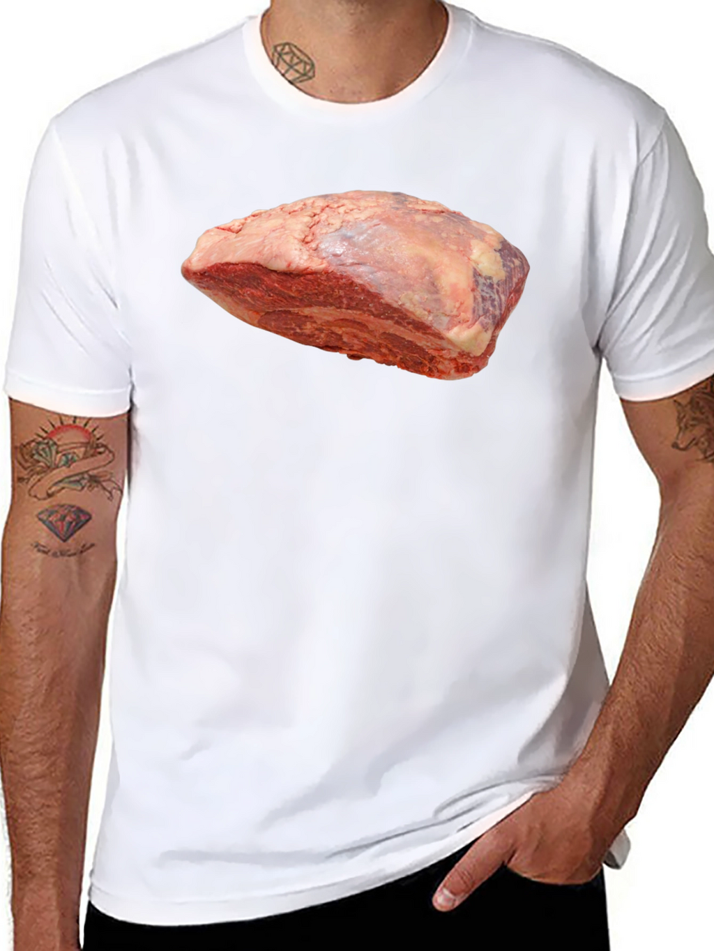 Meat Lovers Black T-Shirt - Novelty Tee