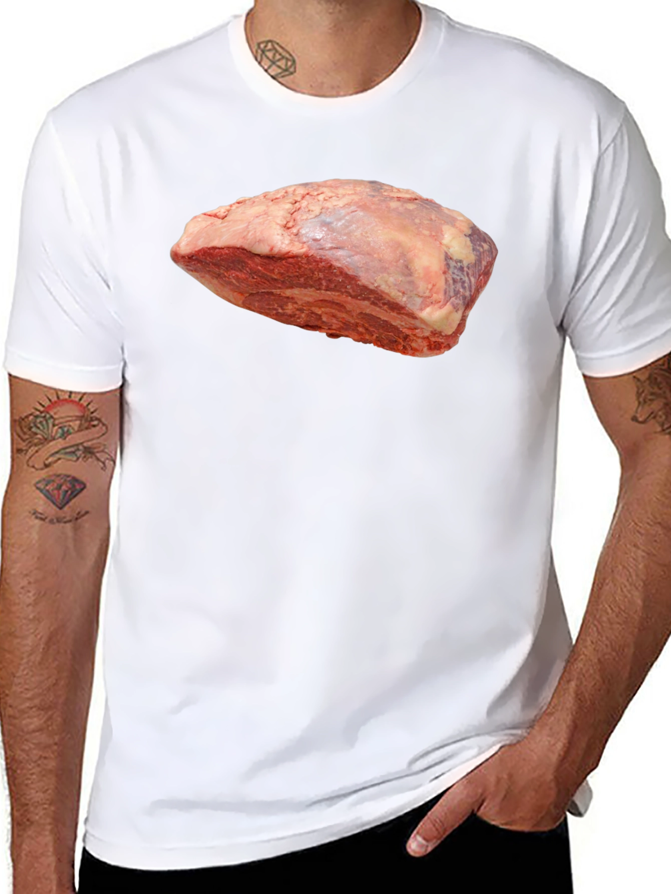 Meat Lovers Black T-Shirt - Novelty Tee