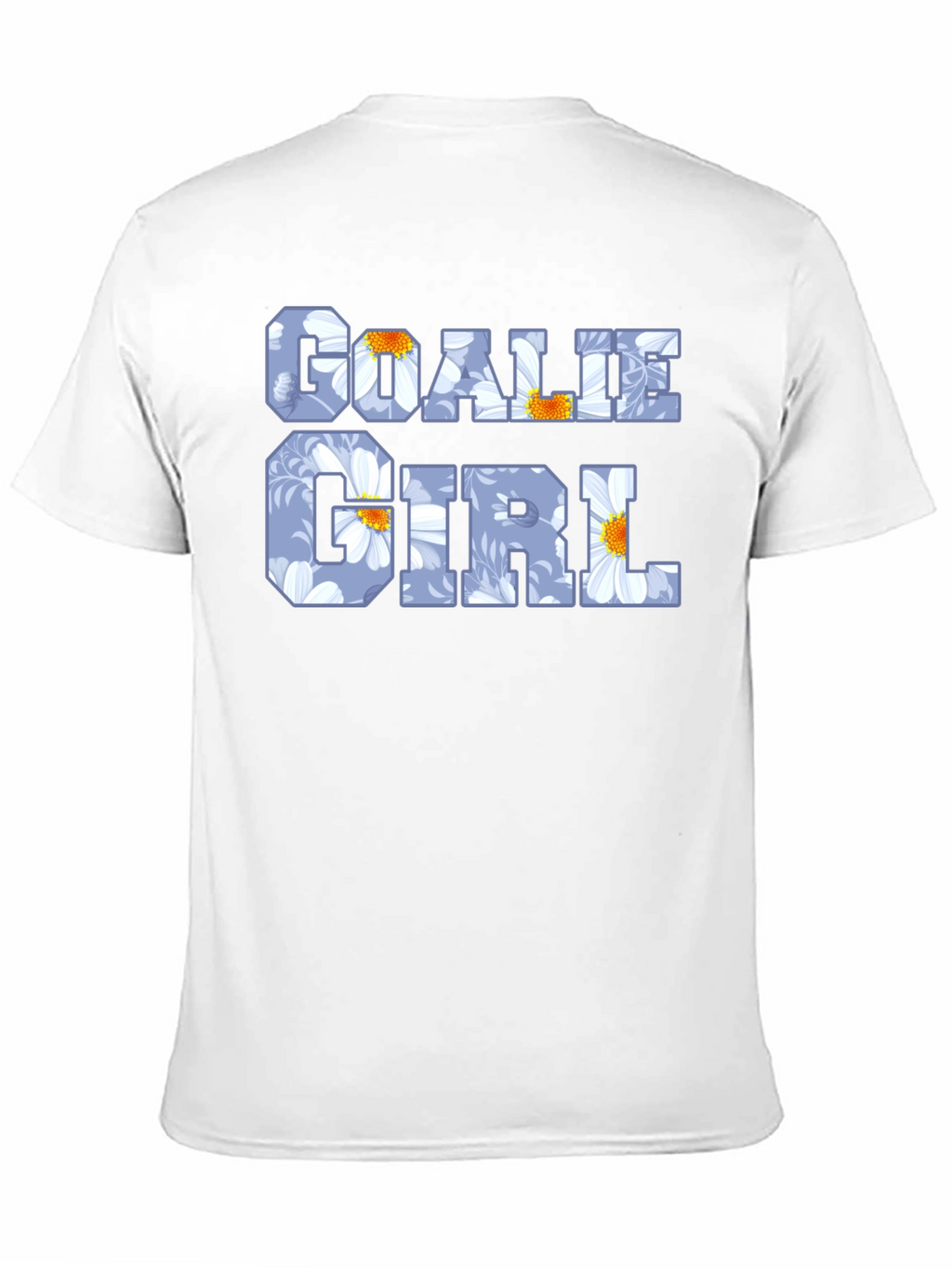 Goalie Girl Floral Print Black T-Shirt