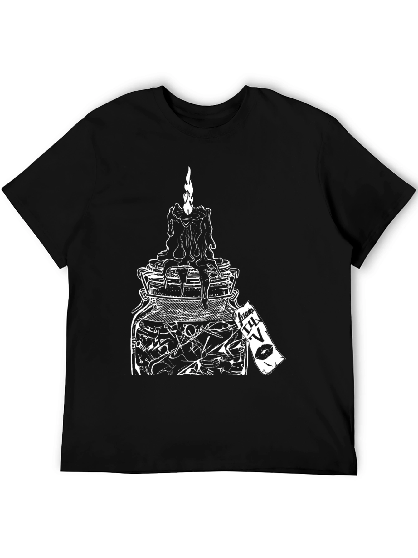 Occult Candle Jar Graphic Tee - Black