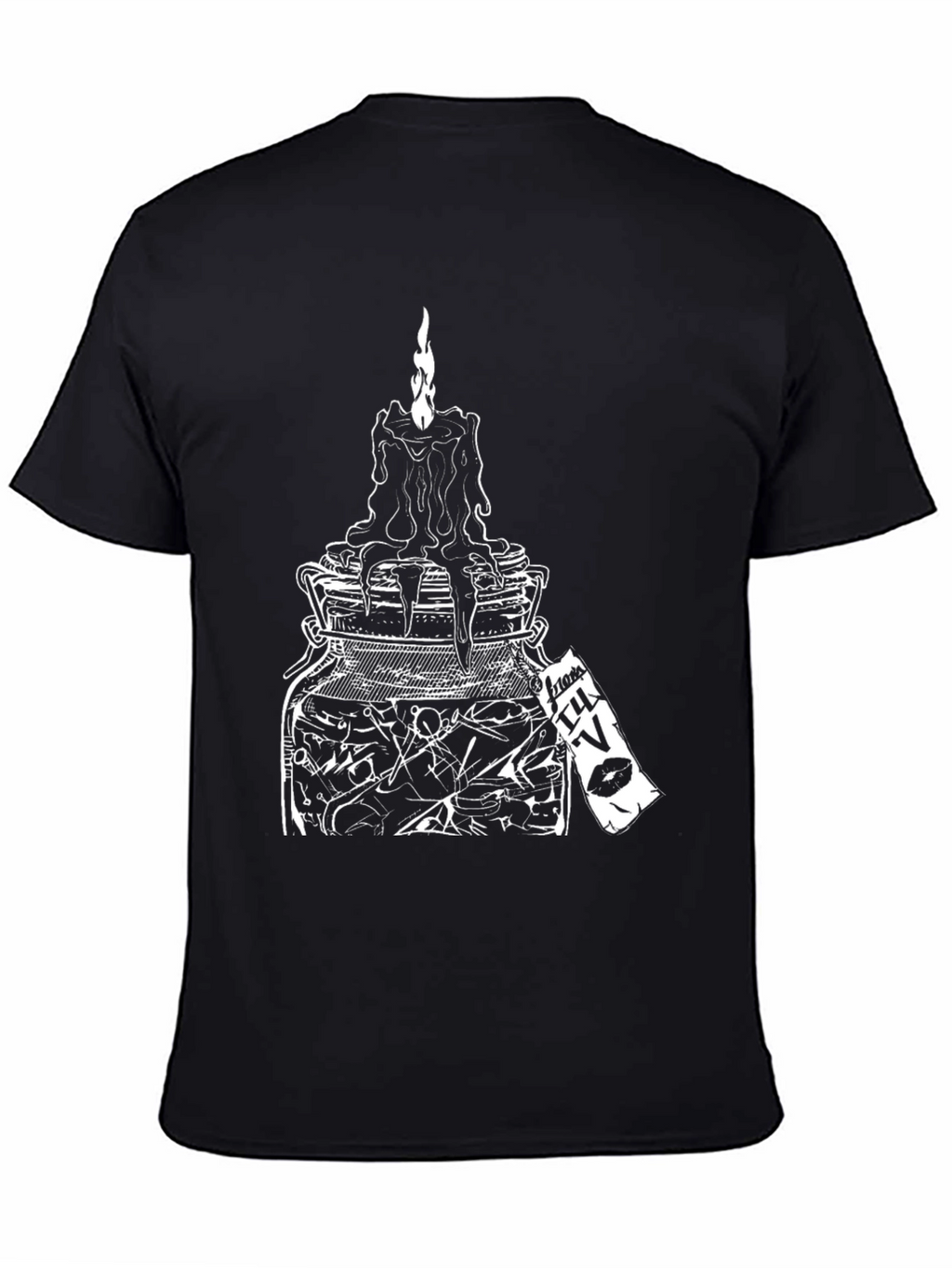 Occult Candle Jar Graphic Tee - Black