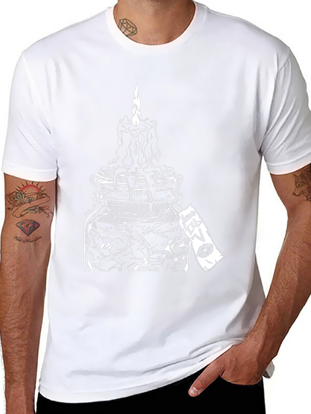 Occult Candle Jar Graphic Tee - Black