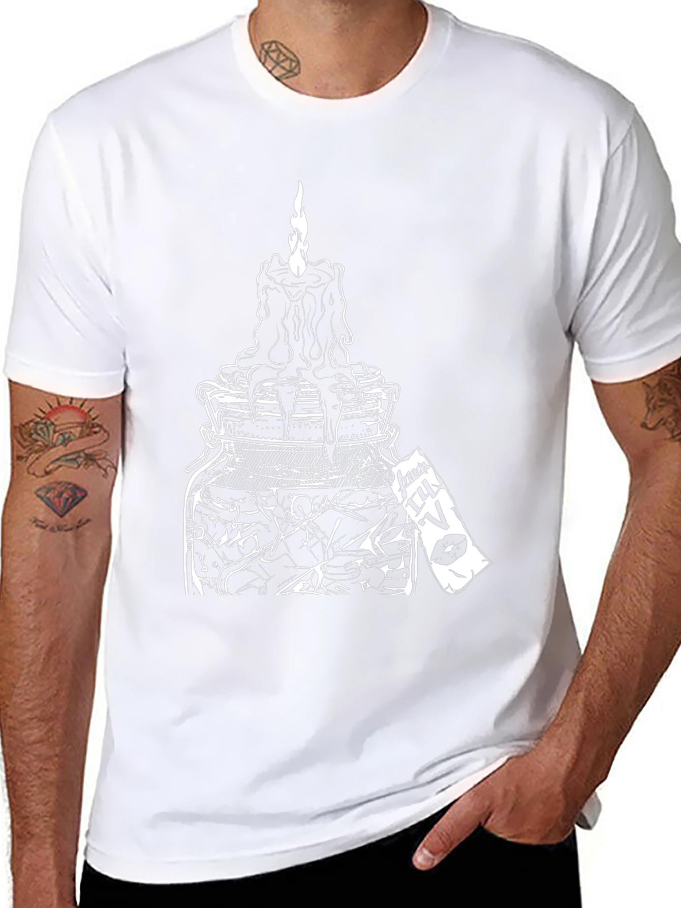 Occult Candle Jar Graphic Tee - Black