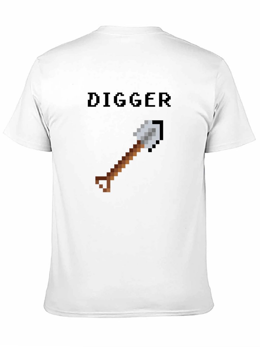Digger Pixel Art T-Shirt - Black Casual Tee