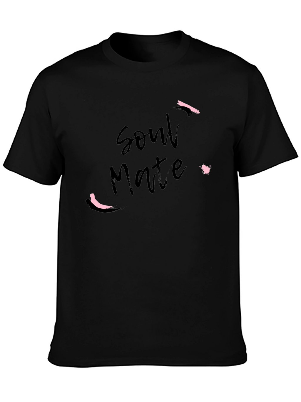 Soul Mate Black Graphic Tee - Modern Casual