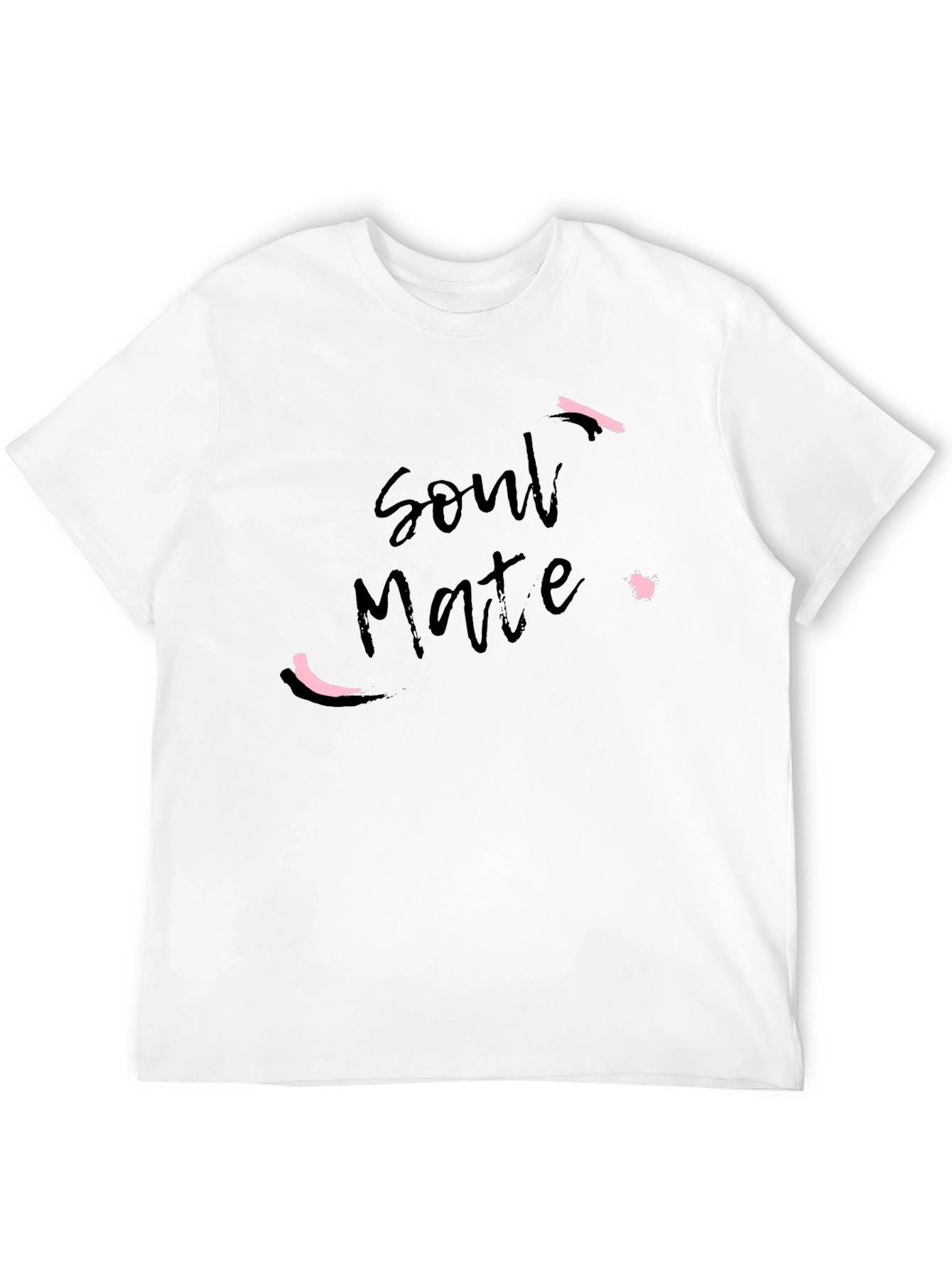 Soul Mate Black Graphic Tee - Modern Casual