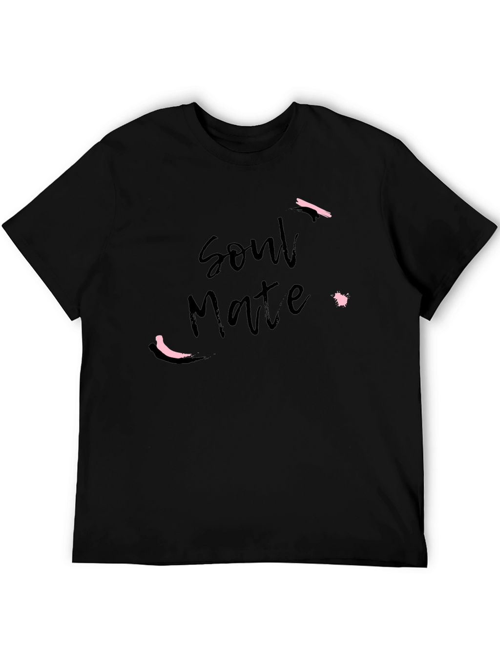 Soul Mate Black Graphic Tee - Modern Casual